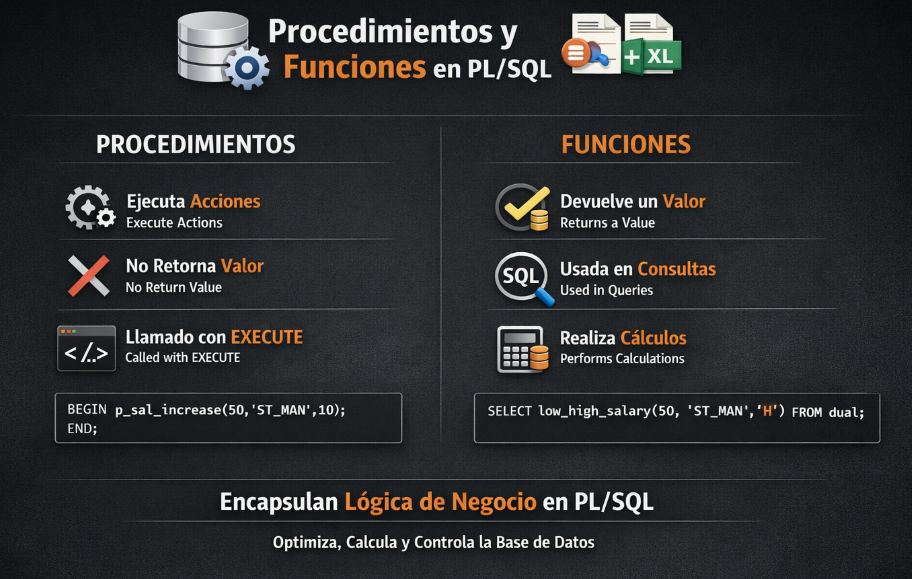Procedimientos y Funciones en PL/SQL